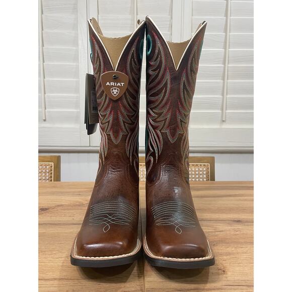 Ariat Womens Round Up Ryder Western Boot Sassy Brown Leather Size 9.5 NIB Cowboy - Picture 4 of 15